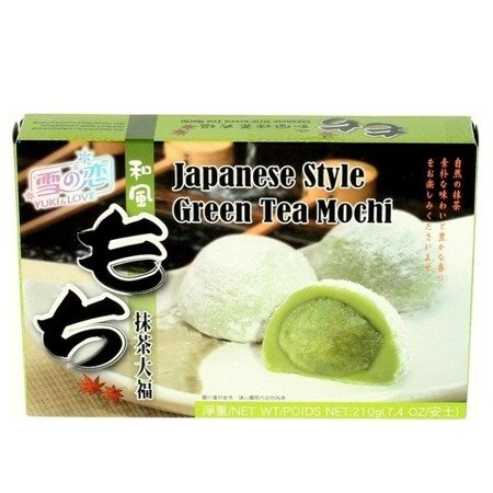 Ciastka ryżowe mochi z zieloną herbatą 210g (daifuku, ciasteczka)