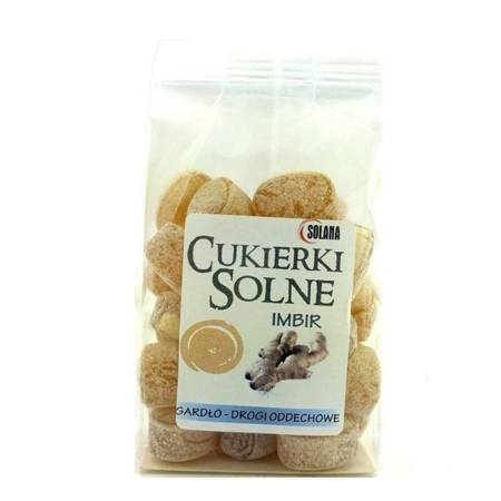 Cukierki z solą kamienną imbirowe 100 g (zdrowe gardło, imbir) 