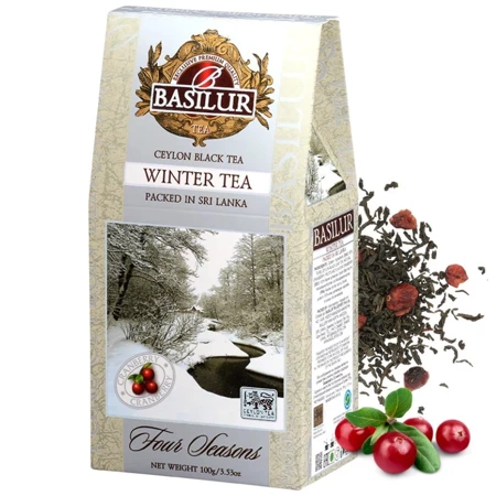 Czarna herbata liściasta z żurawiną, Winter Tea Basilur 100g