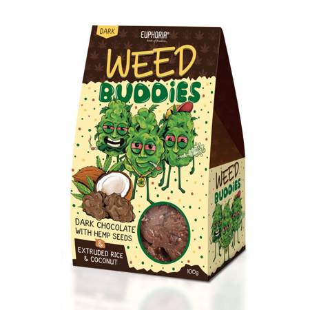 Czekoladki konopne weed buddies dark 100g