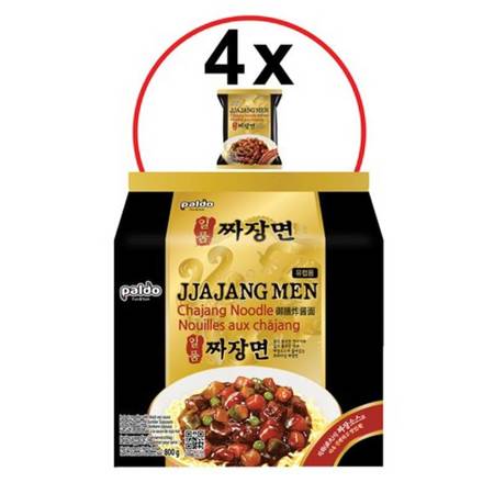 Danie gotowe makaron instant Jja Jang Men PALDO zupka 4x200g