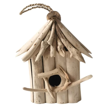 Domek dla ptaków drewniany kwadratowy, budka lęgowa 23 cm