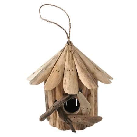 Domek dla ptaków drewniany okrągły, budka lęgowa 20 cm