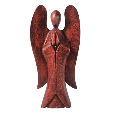 Drewniana figurka anioł, rękodzieło Indonezja, 30 cm
