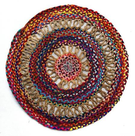 Dywan ażurowy okrągły orientalny (Indie, 90 cm)