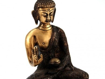 FIGURKA BUDDA MOSIĘŻNA (BUDDHA, BUDDY, WYS. 21 CM)