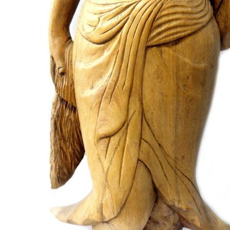 Figura kobieta z Bali duża drewniana(Indonezja, Rękodzieło, Rzeźbiona,104 cm)
