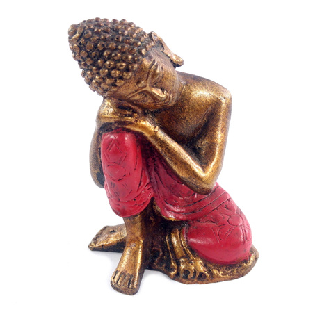 Figurka Budda, czerwona (Budda tajski, Buddha) 10 cm