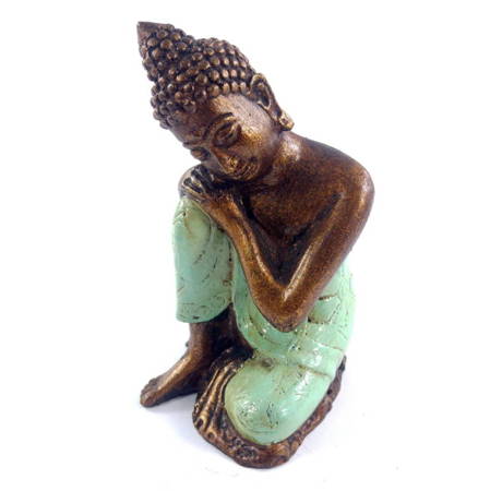 Figurka Budda, miętowa (Budda tajski, Buddha) 13 cm