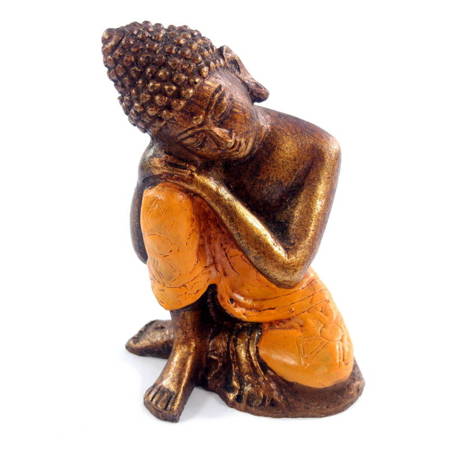 Figurka Budda, pomarańczowa (Budda tajski, Buddha) 10 cm