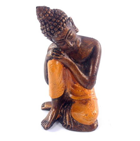Figurka Budda, pomarańczowa (Budda tajski, Buddha) 13 cm