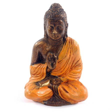 Figurka Budda, pomarańczowa (Budda tajski, Buddha ochrona) 10 cm