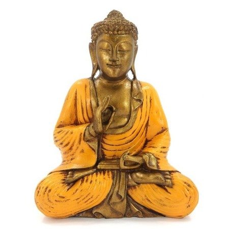 Figurka Buddy w pomarańczowej szacie (Budda, Buddha), 30 cm 