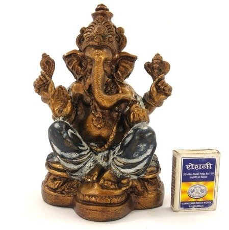 Figurka Ganesha czarna (Ganesh, figura, rzeźba) 17 cm 