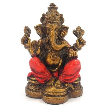 Figurka Ganesha czerwona (Ganesh, figura, dekoracja) 17 cm 