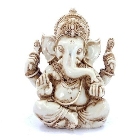 Figurka Ganesha kremowa (Ganesh) 15 cm 