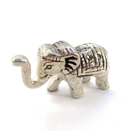 Figurka Słoń indyjski, z metalu (słonik) 2,5x4,5cm 