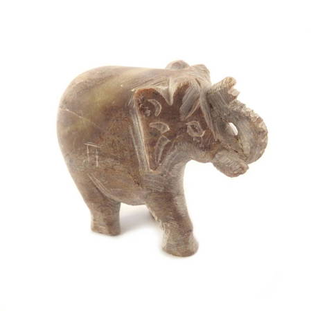 Figurka kamienny słoń, kamień mydlany, Indie 8x6cm