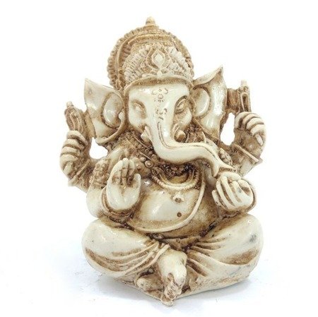 Figurka kremowa Ganesha (Ganesh) 9 cm 