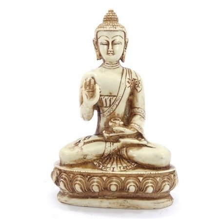 Figurka medytującego Buddy, kremowa (Budda, Buddha) 20 cm 