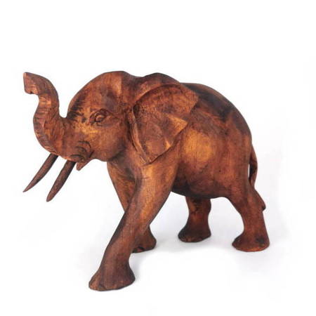 Figurka słoń drewniana, (drewno, rzeźba)