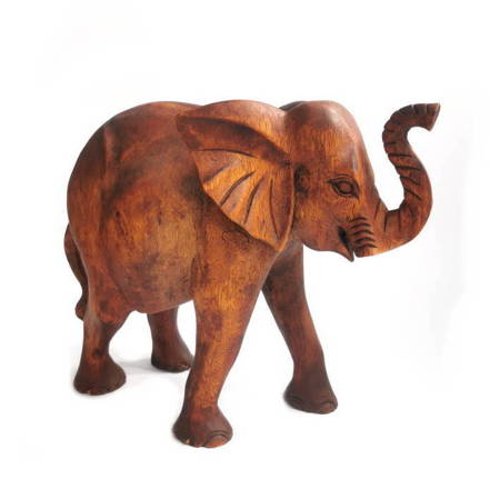 Figurka słoń, drewno brąz 30x50cm (rzeźba, rękodzieło)