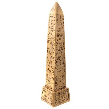 Figurka złoty egipski obelisk, 22cm (pomnik, RA, hieroglify)