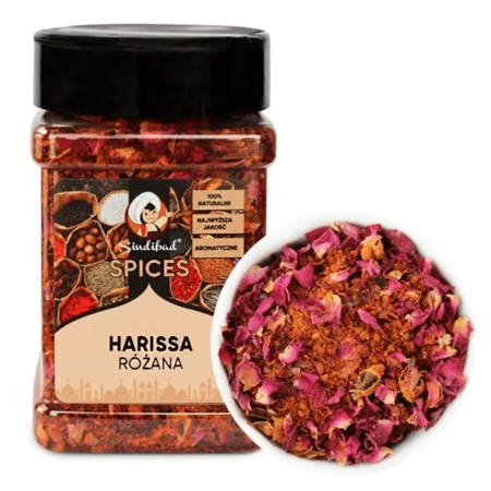 Harissa różana, przyprawa z płatkami róży 130g Sindibad