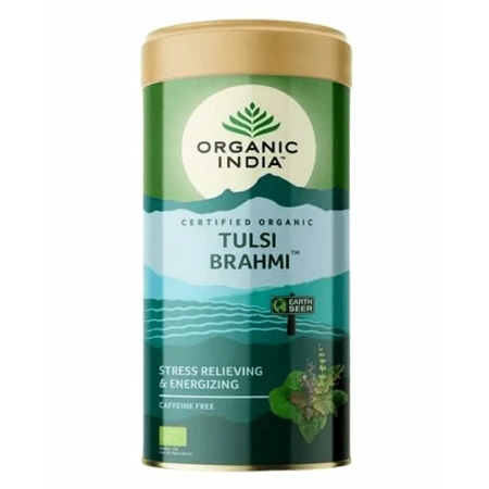 Herbata Brahmi Tulsi sypana, liściasta odporność Organic India 100g