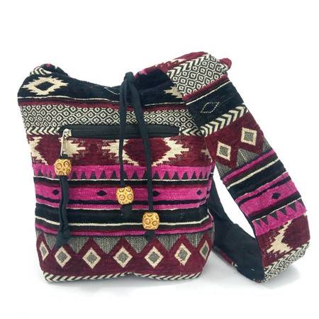 Indyjska torbebka, worek na ramię (wzór mexico, bawełna, Indie)