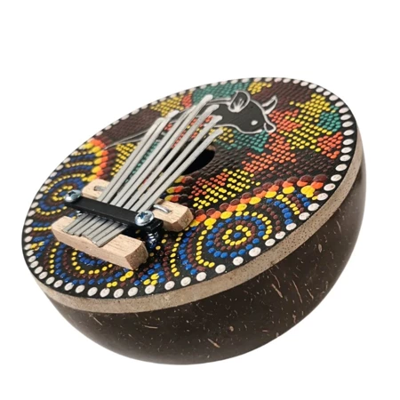 Instrument etniczny kalimba, drewniana karimba ręcznie malowana