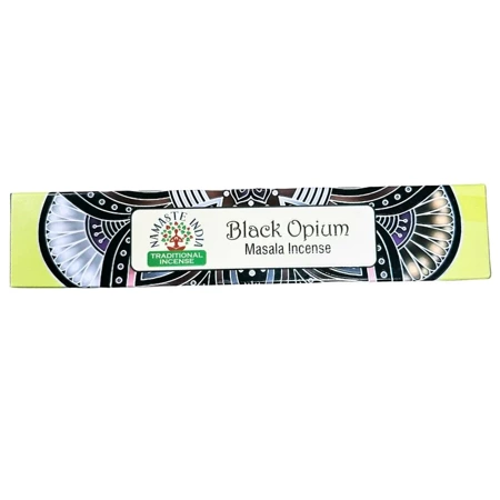 Kadzidełka naturalne Black Opium trociczki patyczki Namaste India Indie