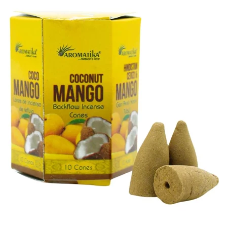Kadzidła płynące stozkowe zapachowe backflow Mango Kokos