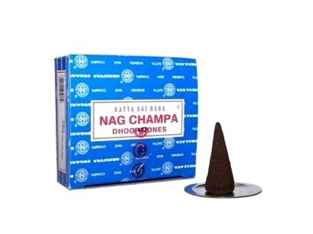 Kadzidła stożkowe Nag Champa (12 szt, Indie)