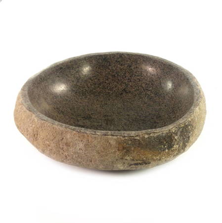 Kamienna misa bazaltowa owalna (kamień, bazalt, naczynia), 37x35cm