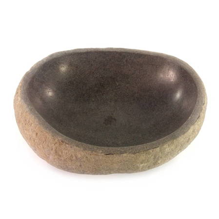 Kamienna misa bazaltowa owalna (kamień, bazalt, naczynia), 43x35cm