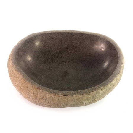 Kamienna misa bazaltowa owalna (kamień, bazalt, naczynia), 43x35cm