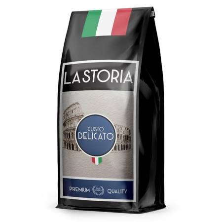 Kawa ziarnista LA STORIA Delicato 1kg (świeżo palona, Blue Orca)