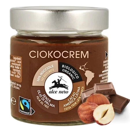 Krem czekoladowo-orzechowy Fair Trade, Bio Alce Nero 180g