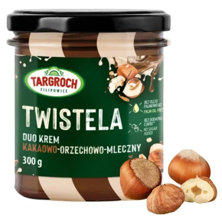 Krem kakaowo-orzechowo-mleczny bez cukru Targroch 300g