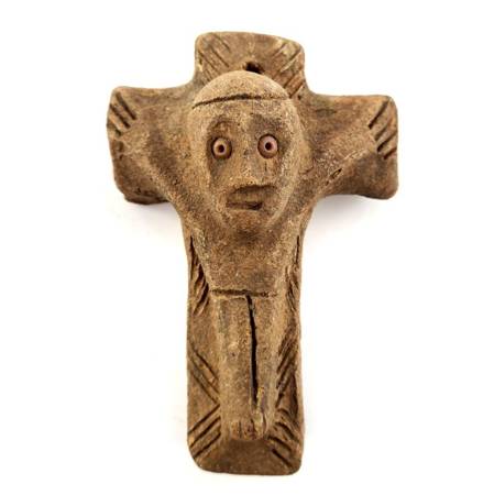 Krzyż Lega (sztuka Afryki rękodzieło, Konga, terakota)
