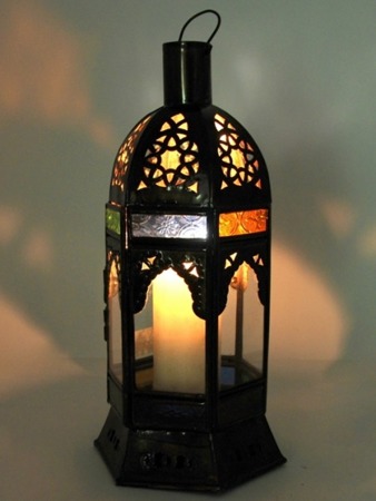 LAMPION MAROKAŃSKI (LAMPA, Z MAROKO, PRZEŹROCZYSTA, WYS. 30 CM)