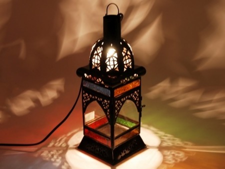 LAMPION MAROKAŃSKI (LAMPA, Z MAROKO, WYS. 35 CM)