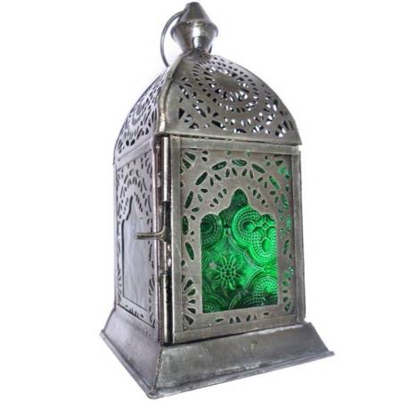 Lampion orientalny latarenka świecznik tealight zielony 