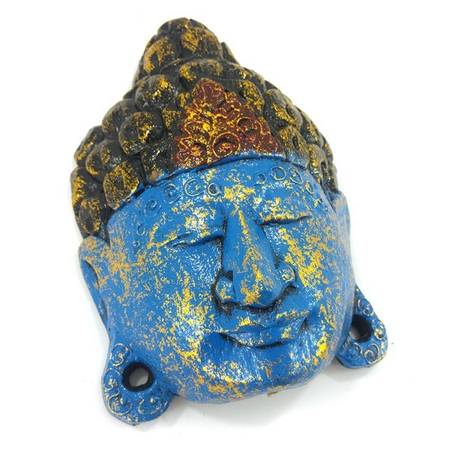 Maska Budda niebiesko-złota 20 cm 