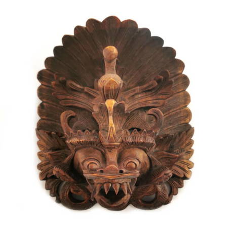 Maska drewniana, figurka Buma Bali (rękodzieło, wys.23 cm)