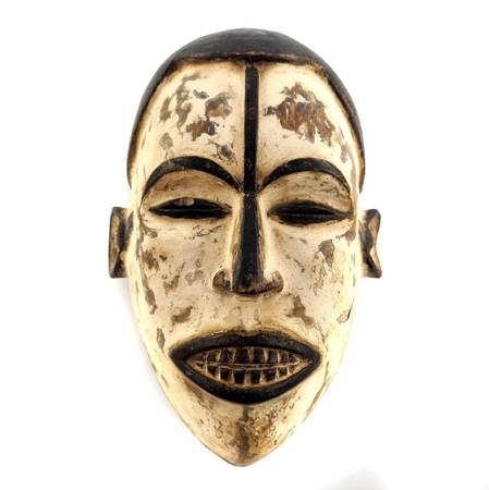 Maska plemienia Bibio (Sztuka Afryki, Nigeria, drewno rękodzieło)