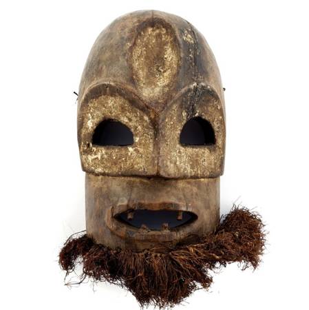Maska plemienia Boa (sztuka Afryki, Kongo, drewno rzeźba)