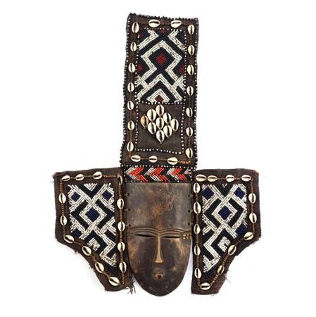Maska plemienia Lele (Kongo, sztuka Afryki, rękodzieło)