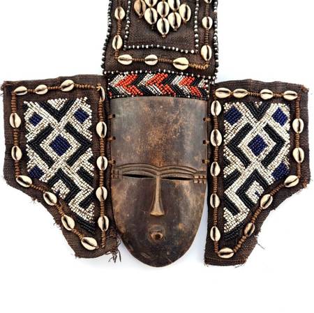 Maska plemienia Lele (Kongo, sztuka Afryki, rękodzieło)